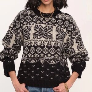 Heartloom black/tan Adair sweater
